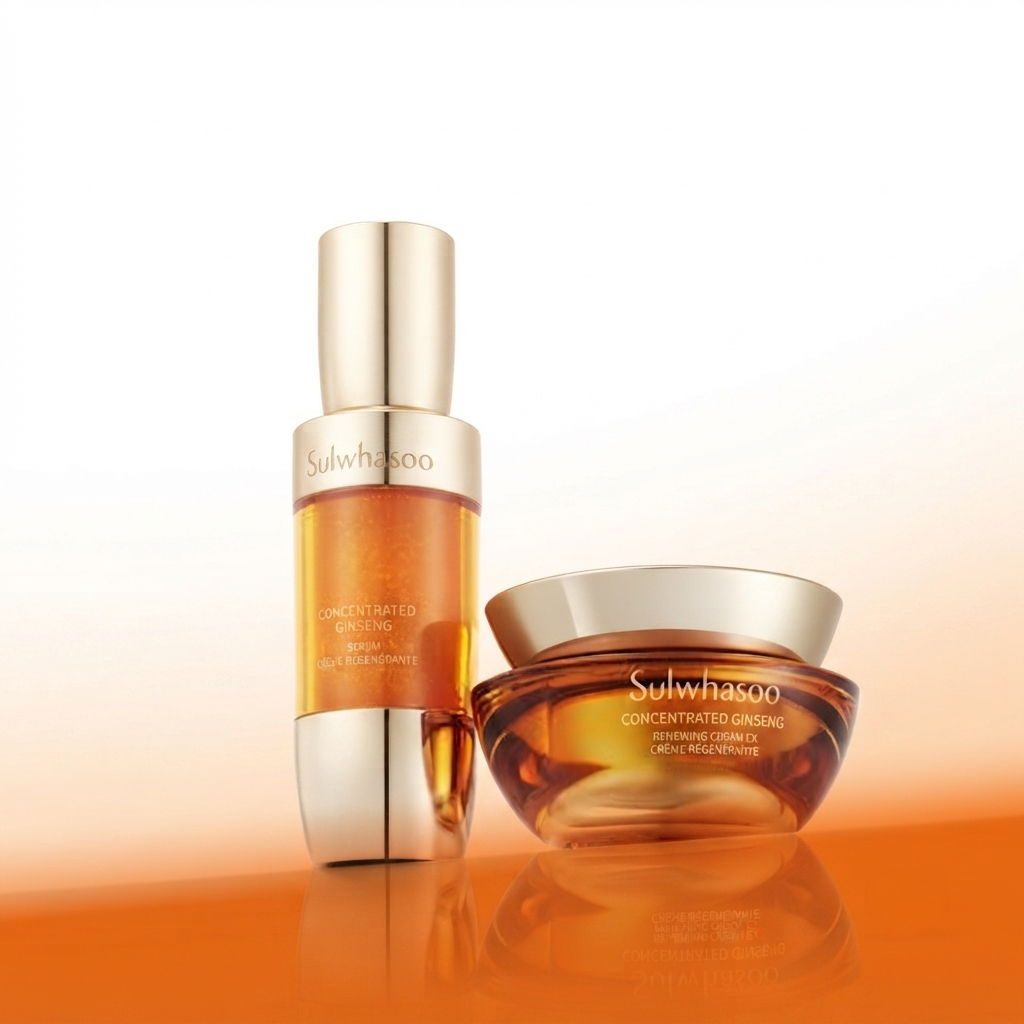 Concentrated Ginseng Renewing Cream and serum set